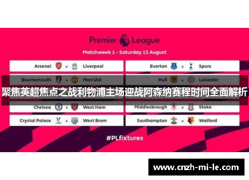 聚焦英超焦点之战利物浦主场迎战阿森纳赛程时间全面解析 聚焦英超焦点之战利物浦主场迎战阿森纳赛程时间全面解析