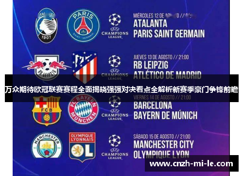万众期待欧冠联赛赛程全面揭晓强强对决看点全解析新赛季豪门争锋前瞻